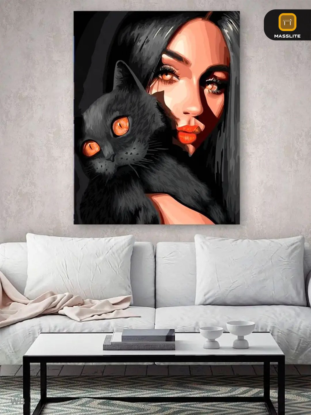 Картина MassLite Кошачий взгляд холст на подрамнике 40x50 см купить,NaN