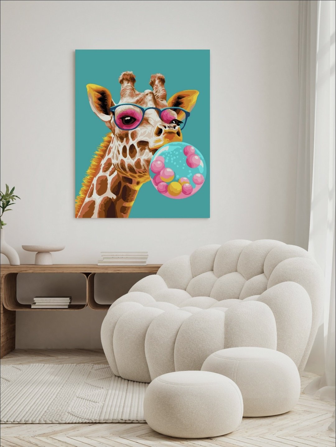 Картина Жираф холст на подрамнике 50x40 см купить,NaN