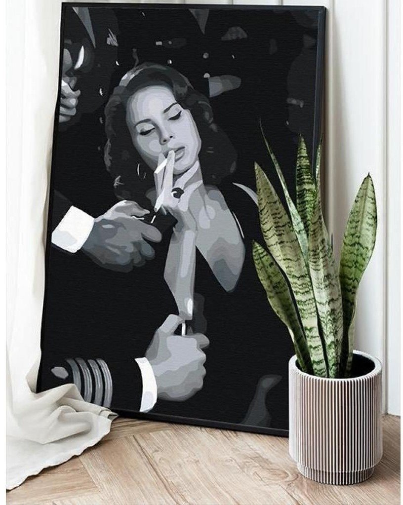 Картина Живопись по номерам Лана Дель Рей Lana Del Rey 40 см x 60 см купить,NaN