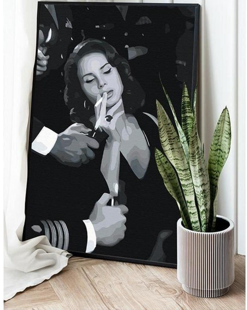 Картина Живопись по номерам Лана Дель Рей Lana Del Rey 40 см x 60 см купить,NaN