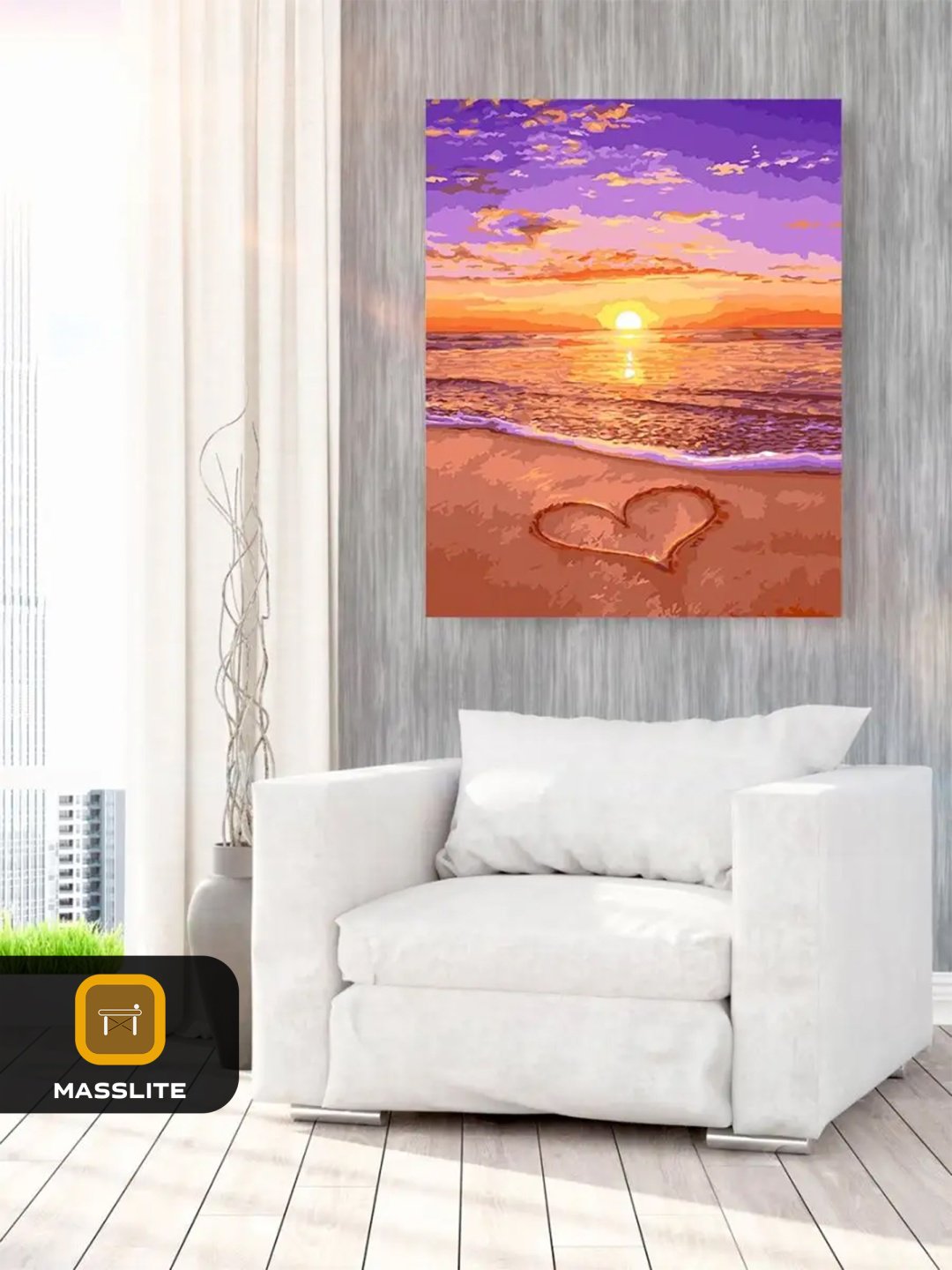 Картина MassLite Любовь и море холст на подрамнике 40x50 см купить,NaN