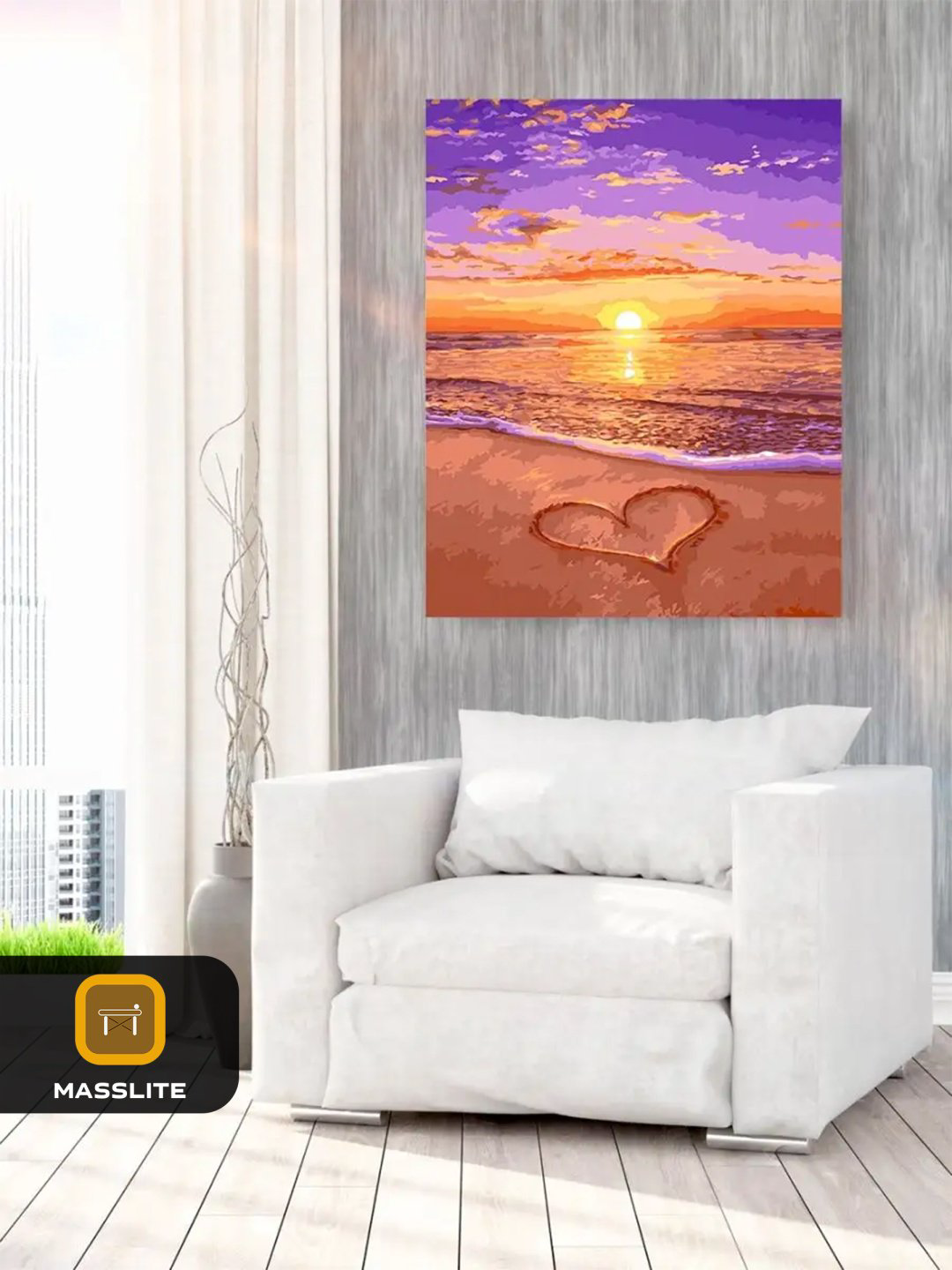 Картина MassLite Любовь и море холст на подрамнике 40x50 см купить,NaN