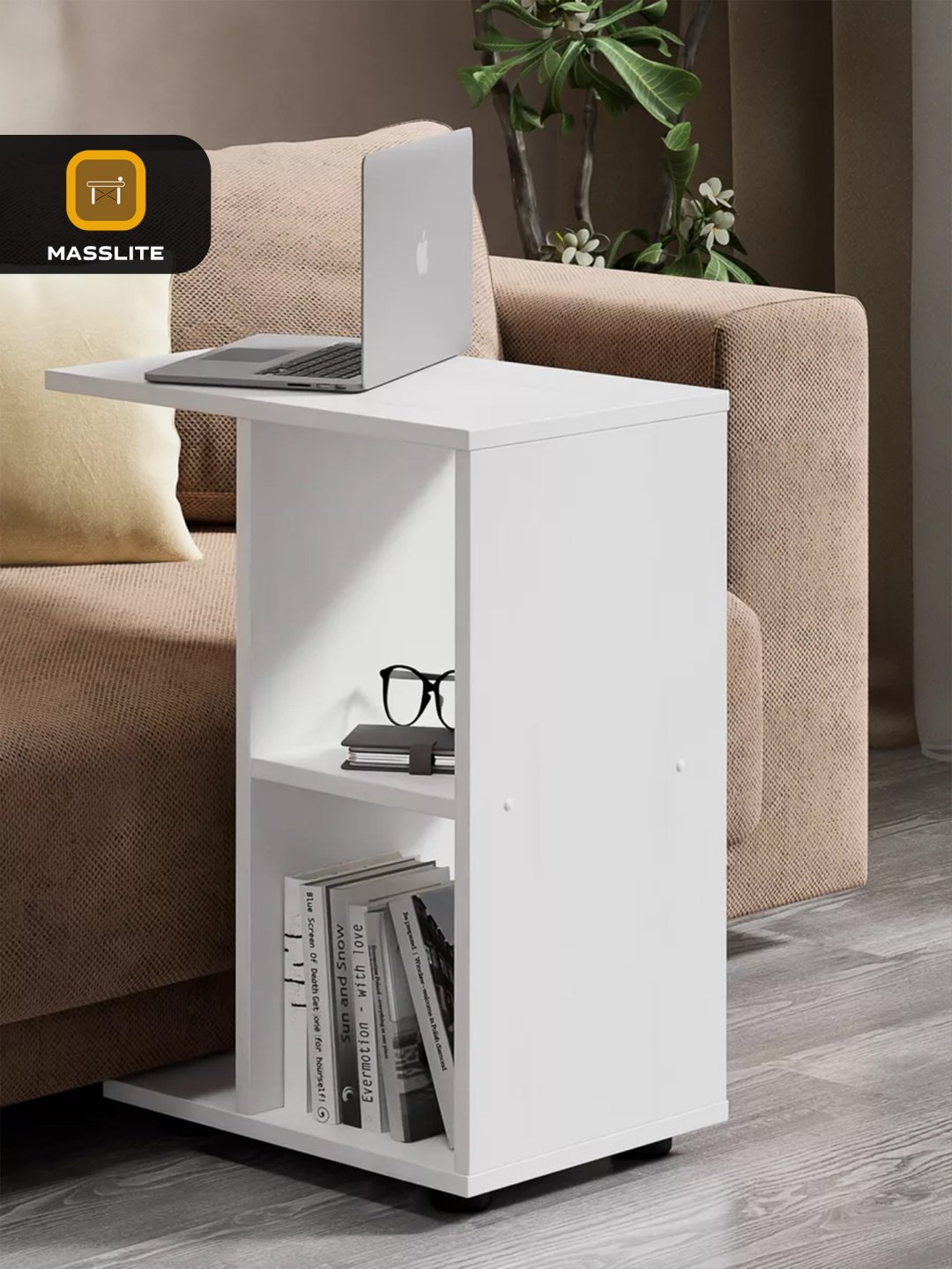 Журнальный столик MassLite DD-000983, 30x47x60 см, белый купить,NaN