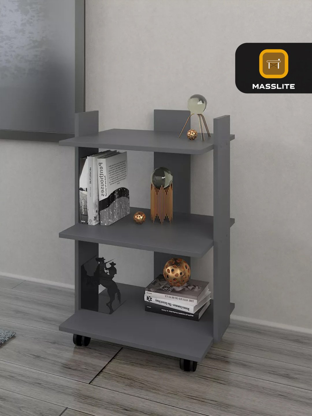 Журнальный столик MassLite DD-000784, 40.6x51.2x80 см, графит купить,NaN