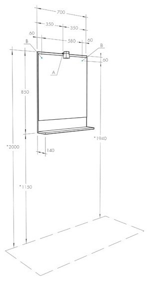 Зеркало настенное Акватон Бекка 70x85см купить,66000