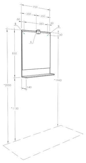 Зеркало настенное Акватон Бекка 70x85см купить,66000