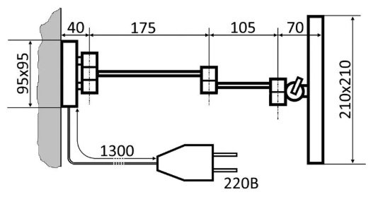 Зеркало настенное Potato P767 21x21см