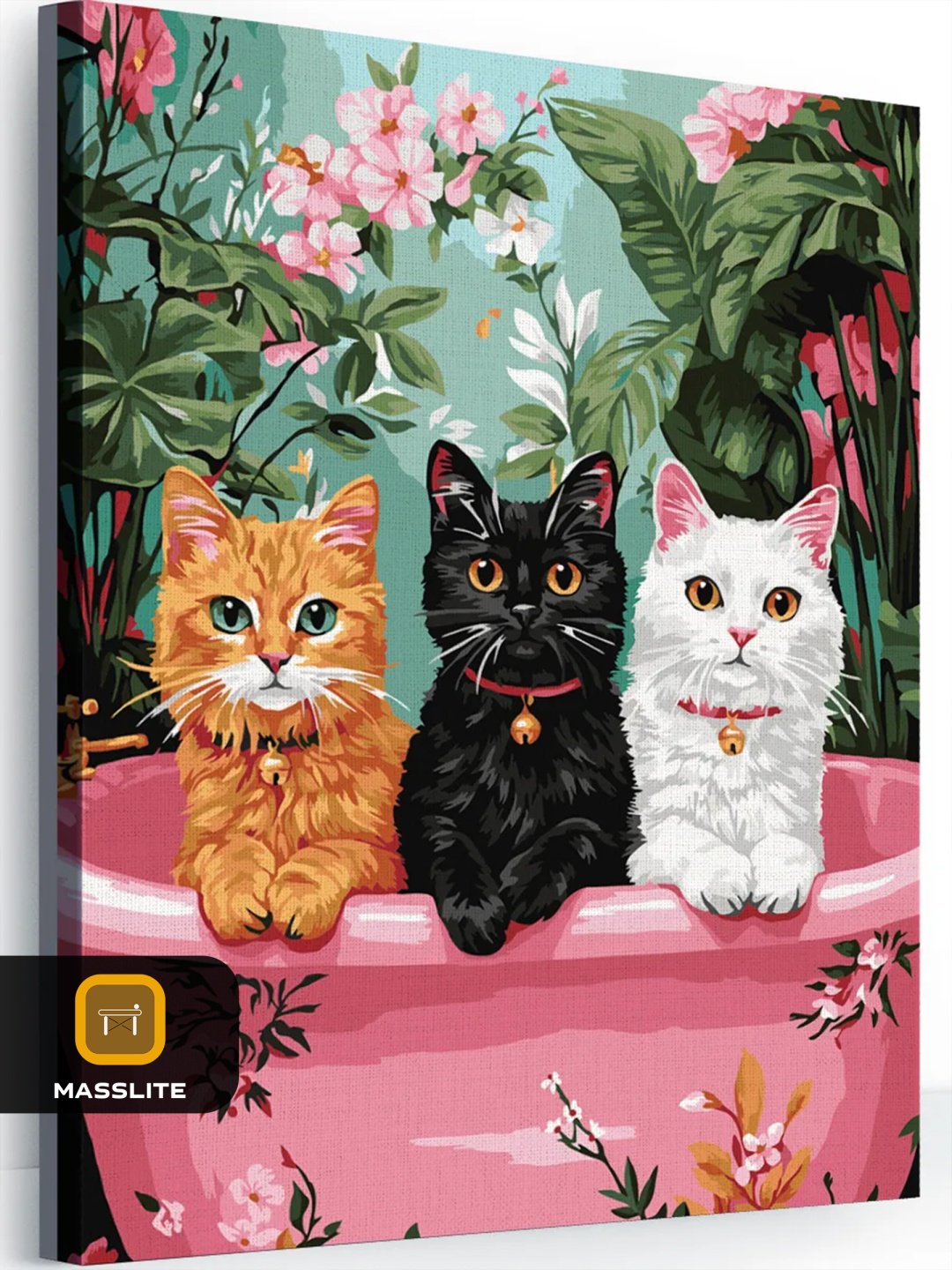 Картина MassLite Три кота холст на подрамнике 40x50 см купить,NaN