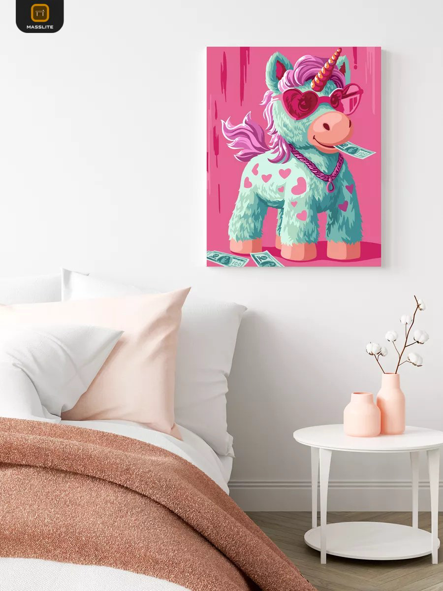 Картина MassLite Яркий пони холст на подрамнике 40x50 см купить,NaN