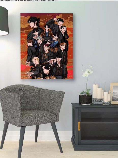 Картина Живопись по номерам Seventeen 33229278110 kpop холст на подрамнике 40x50 см купить,NaN