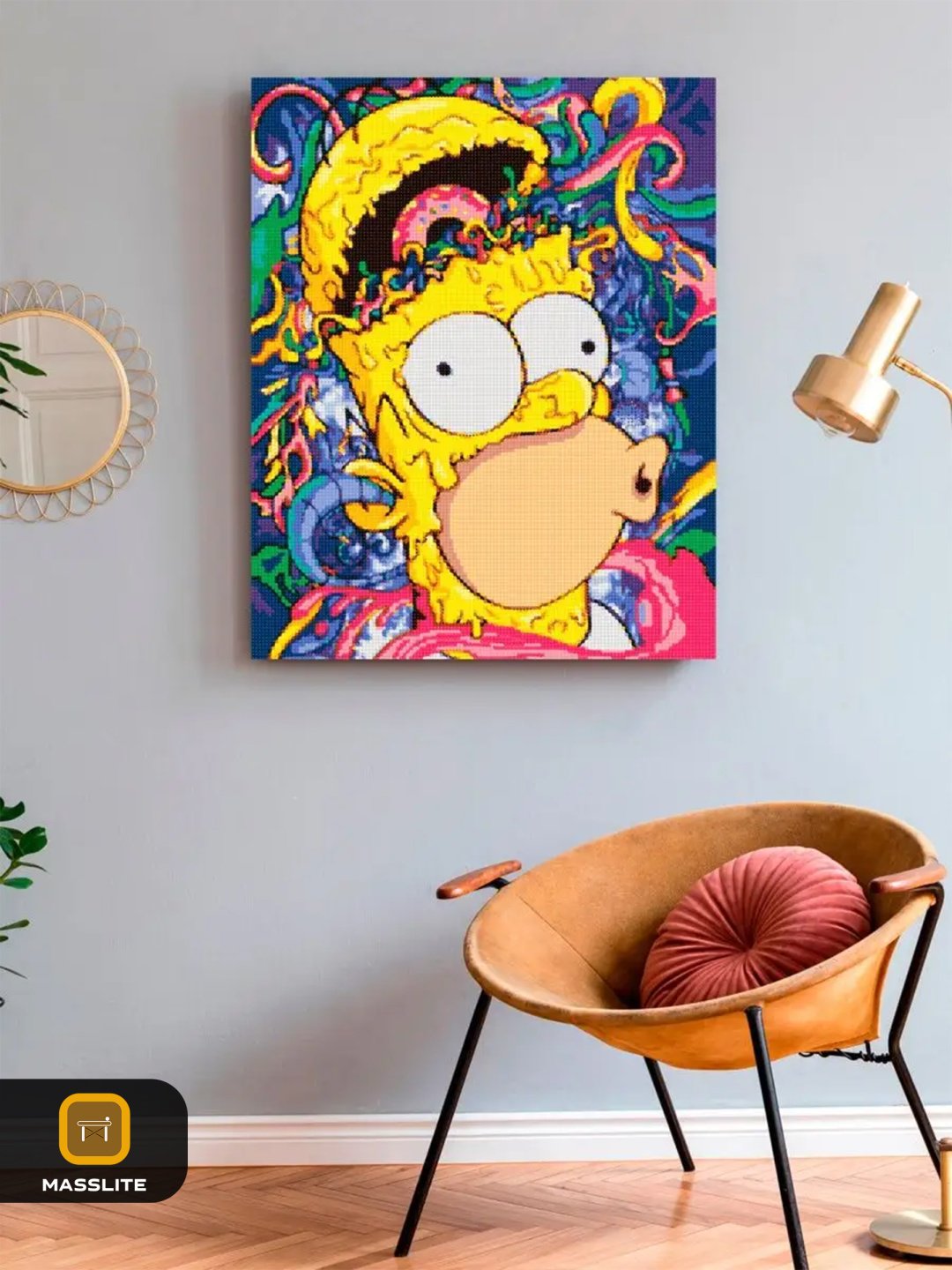 Картина MassLite Гомер Симпсон Simpsons холст на подрамнике 50x40 см купить,NaN