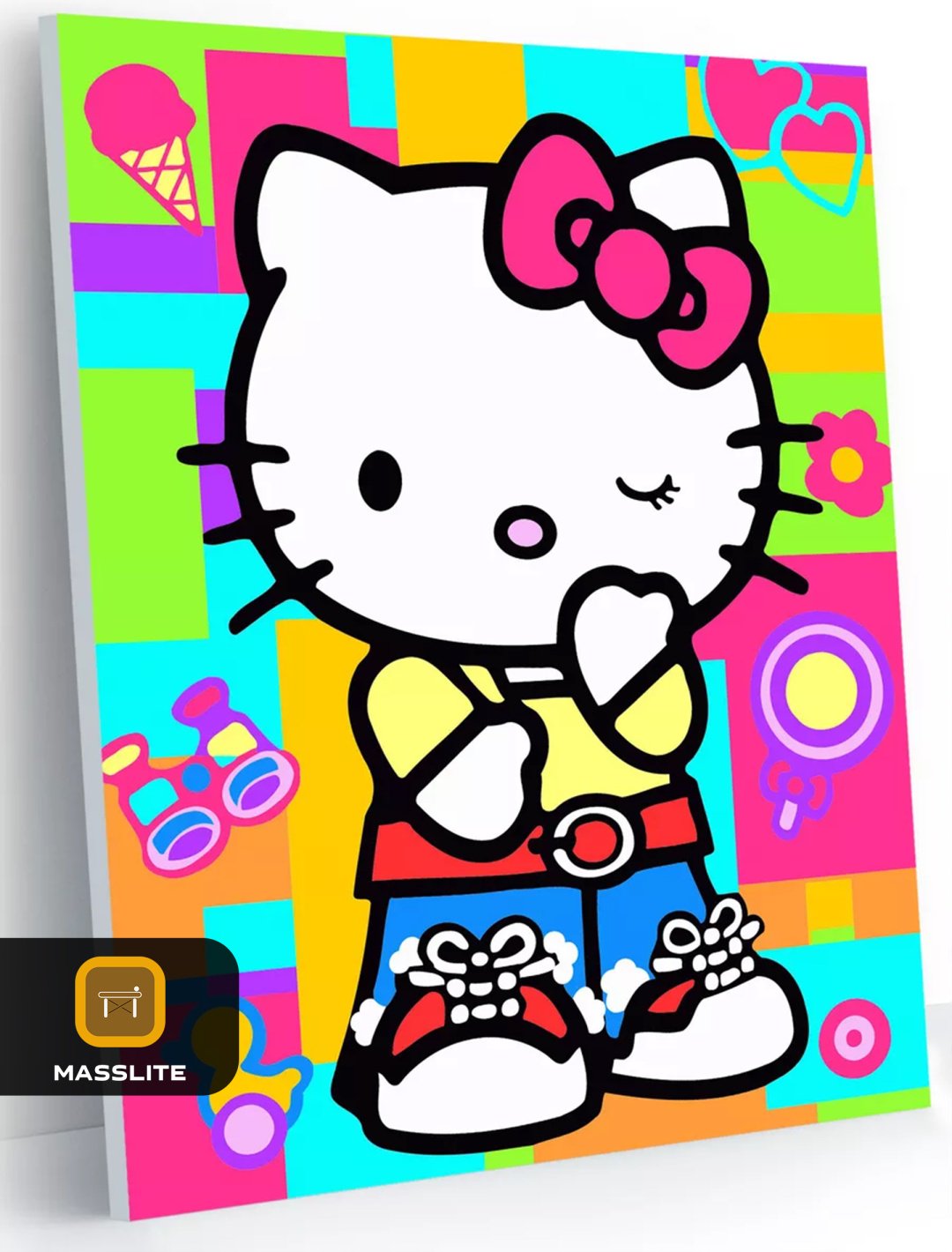 Картина MassLite Hello Kitty холст на картоне 15x21 см купить,NaN
