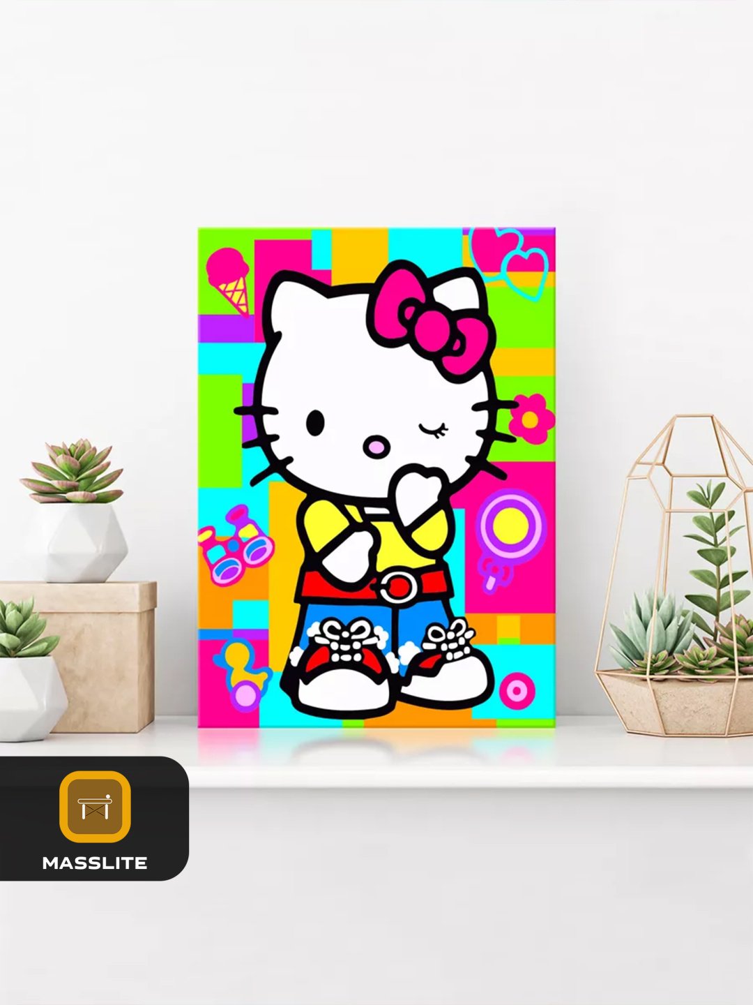 Картина MassLite Hello Kitty холст на картоне 15x21 см купить,NaN
