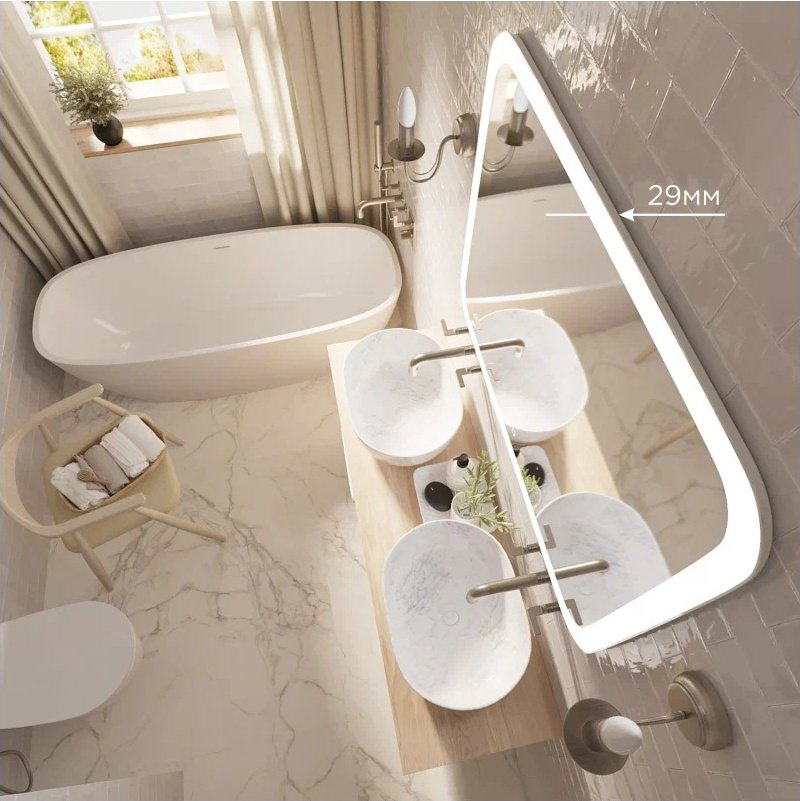 Зеркало настенное Mixline Стив 100x80см купить,64500