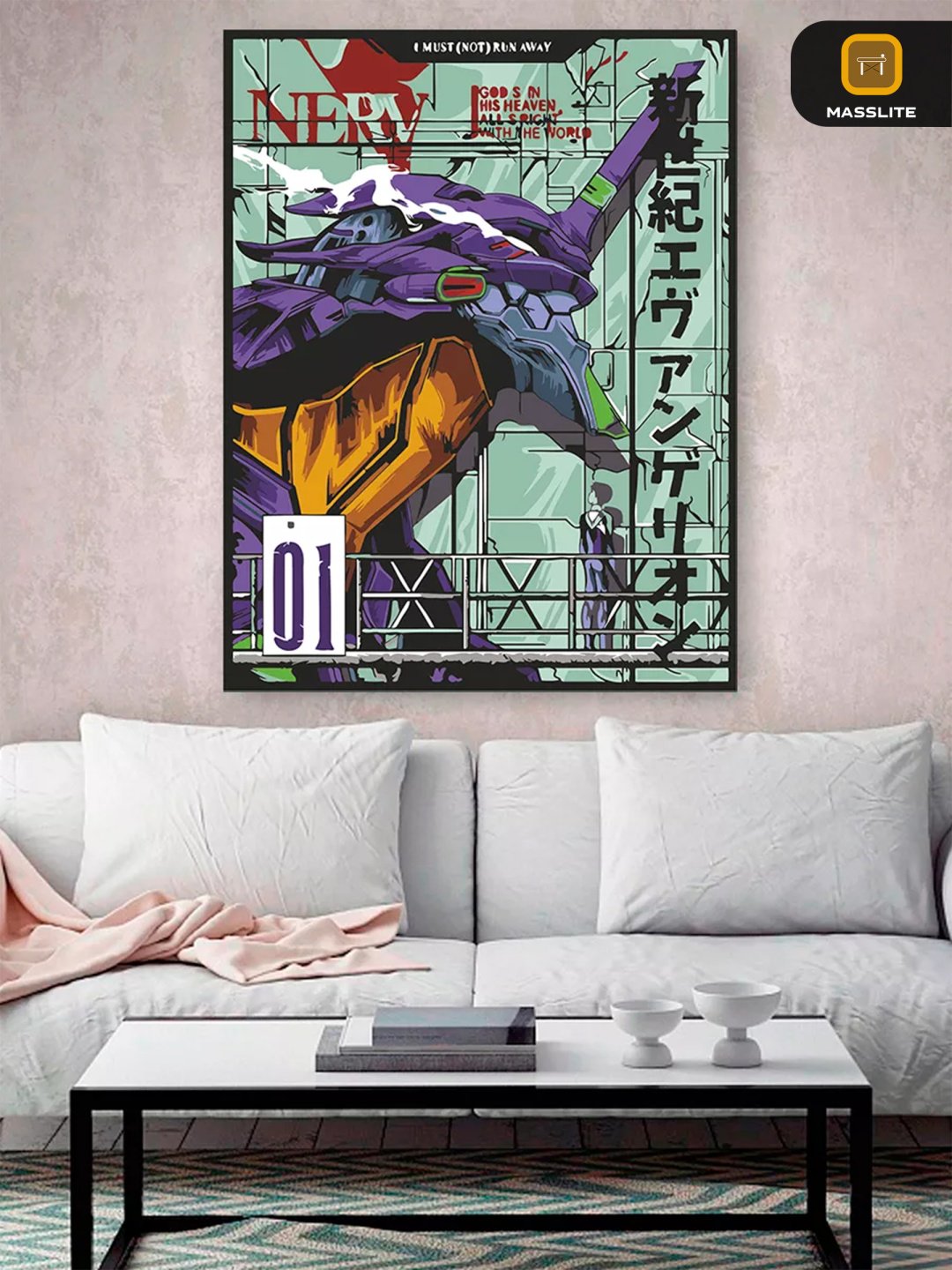 Картина MassLite Евангелион Eva-01 холст на подрамнике 40x50 см купить,NaN
