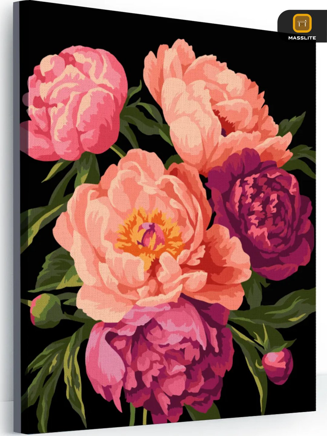 Картина MassLite Пионы холст на подрамнике 40x50 см купить,NaN
