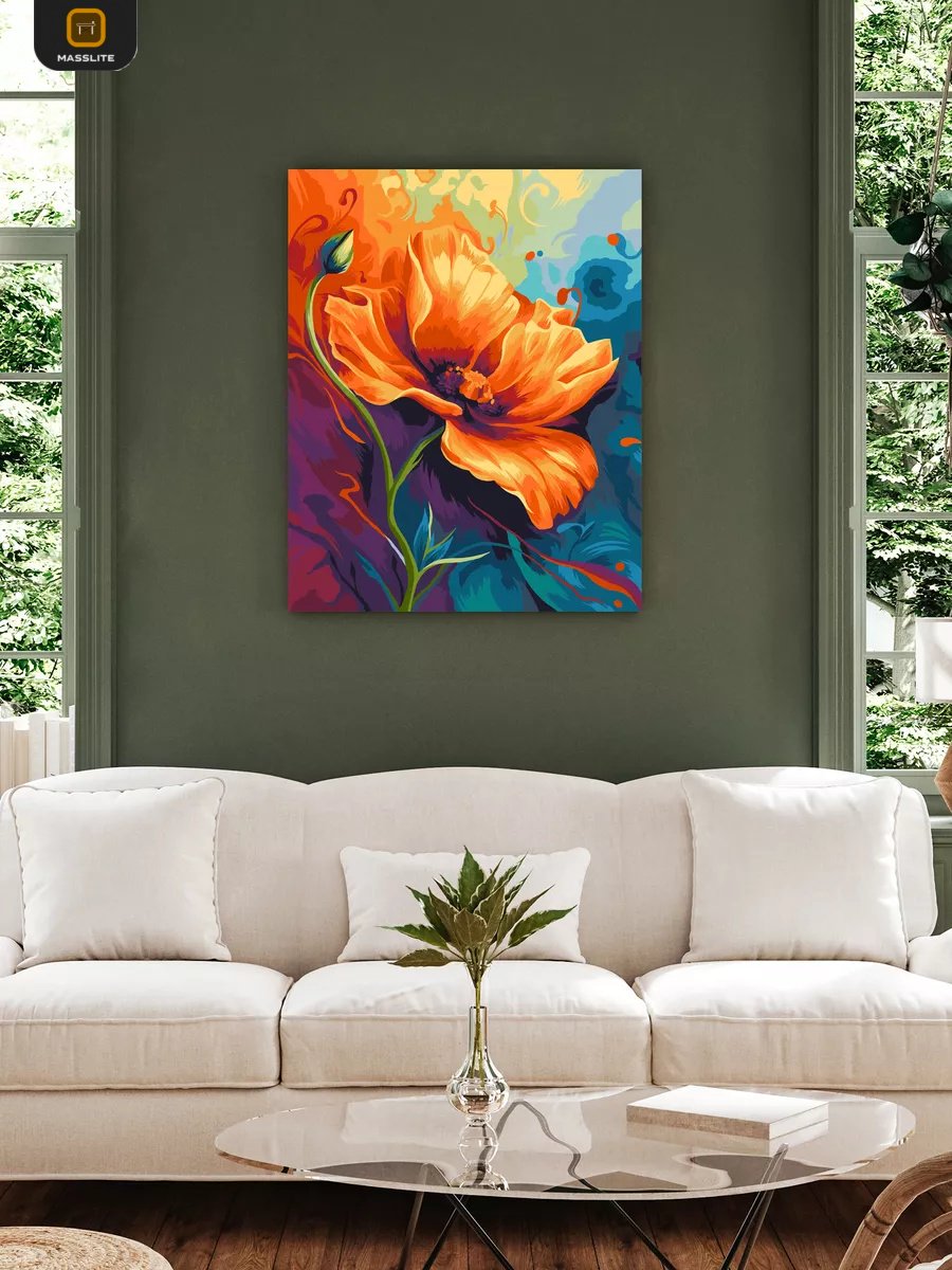 Картина MassLite Радужное цветение холст на подрамнике 40x50 см купить,NaN