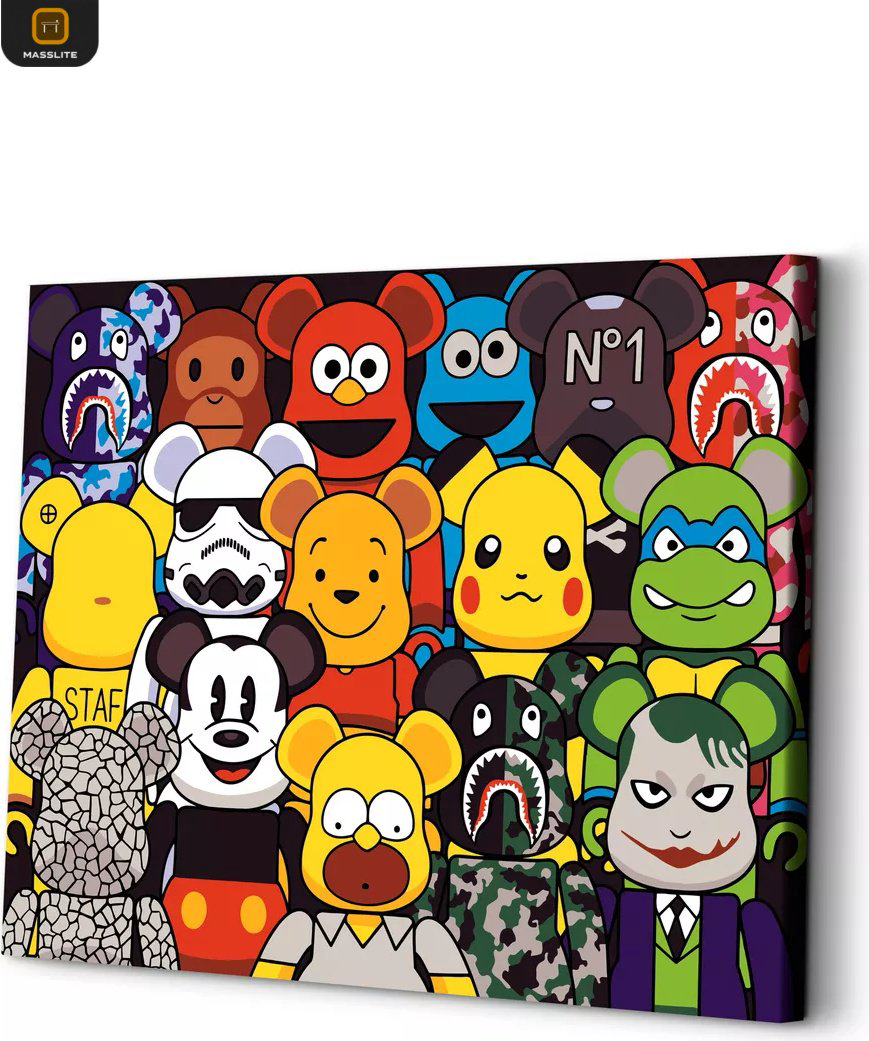 Картина MassLite Bearbrick Игрушки холст на подрамнике 40x50 см купить,NaN