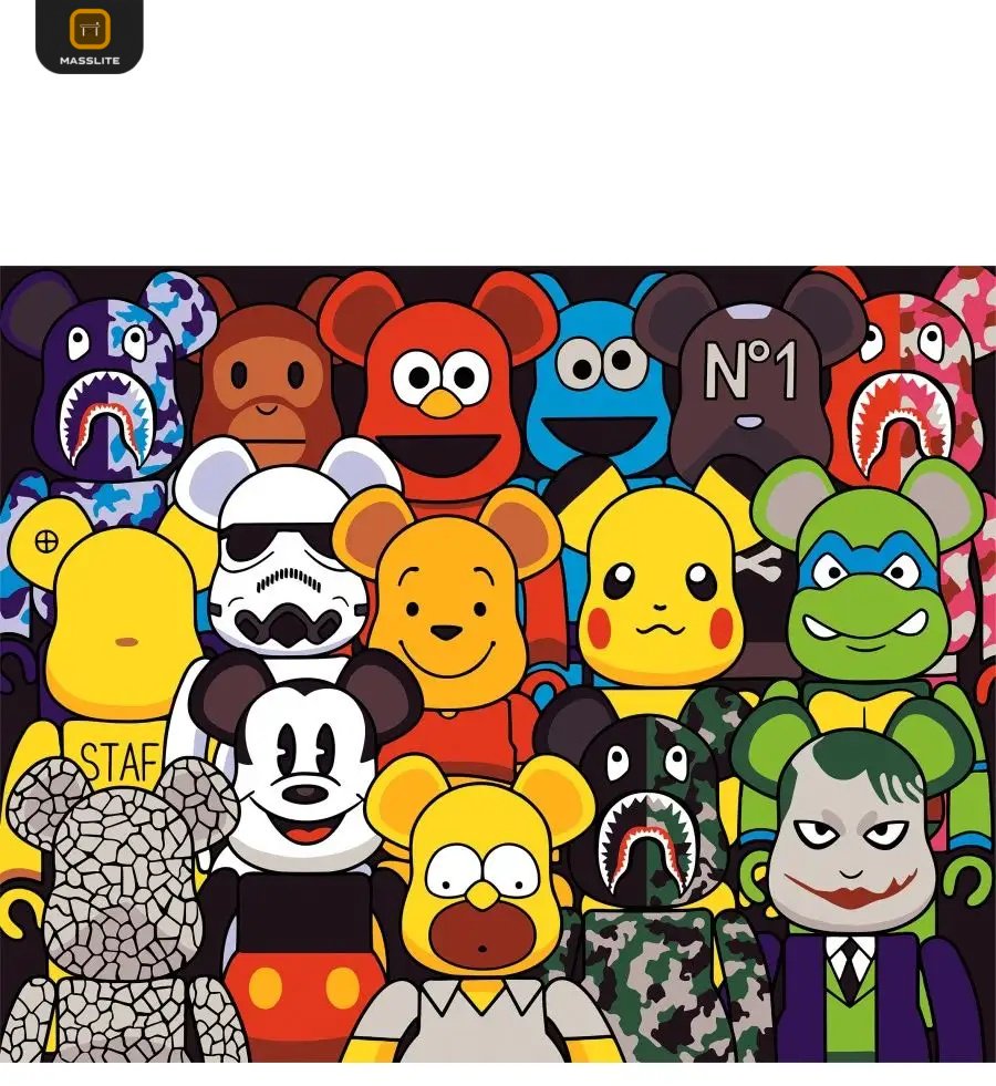 Картина MassLite Bearbrick Игрушки холст на подрамнике 40x50 см купить,NaN