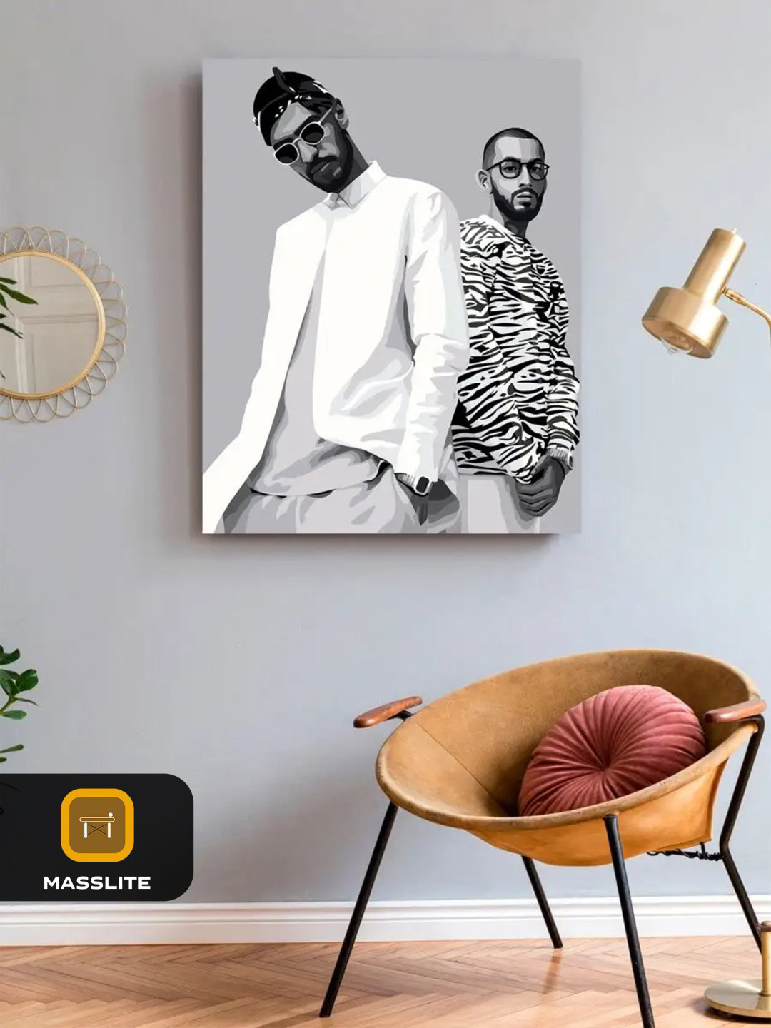 Картина MassLite MiyaGi &amp; Эндшпиль холст на подрамнике 40x501 см купить,NaN