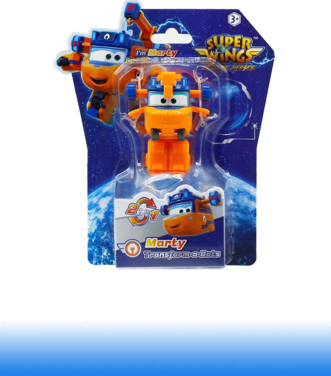 Трансформер Super Wings Мини-трансформер Марти (8 сезон), Супер Крылья, высота 6 см