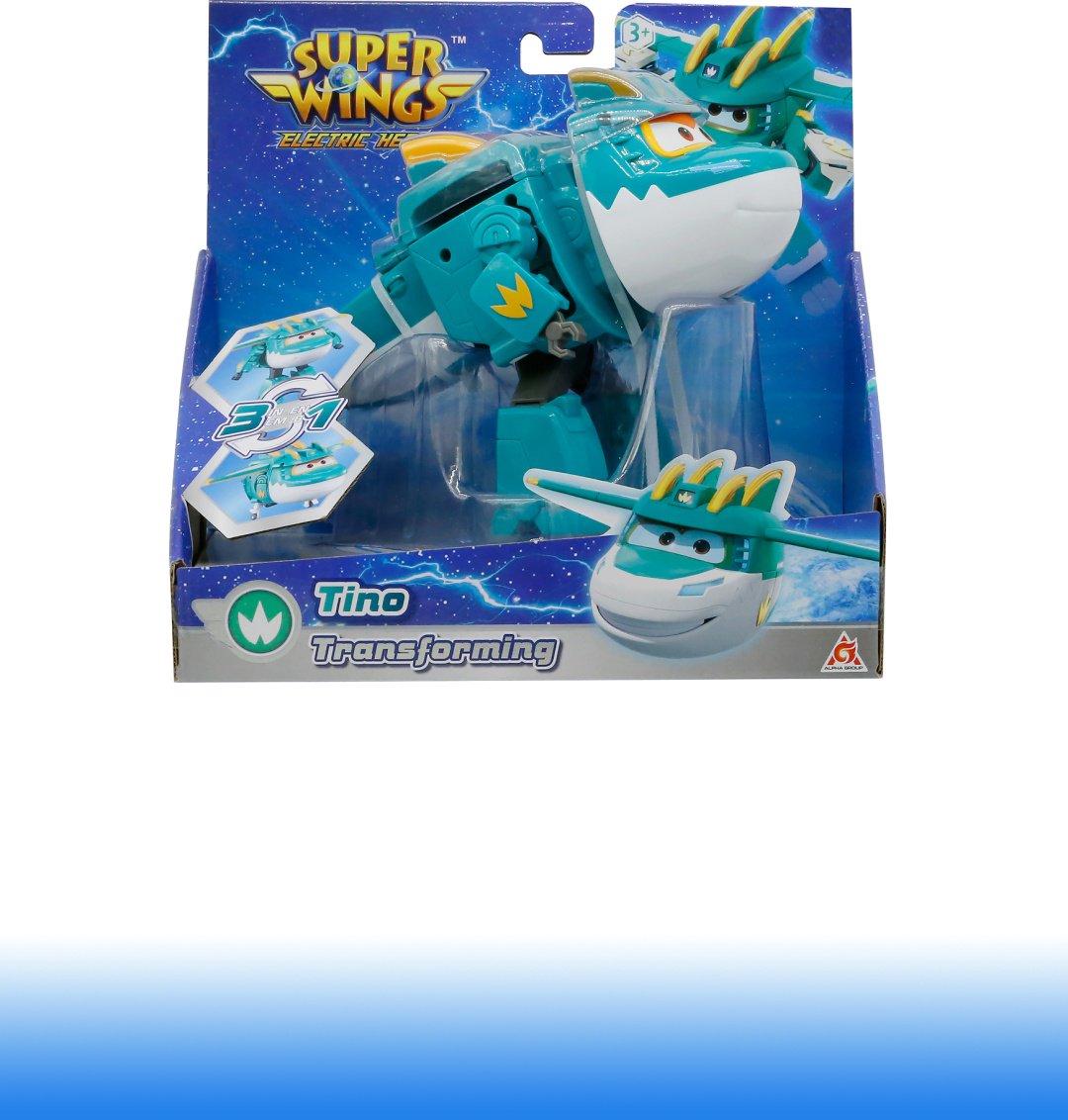 Трансформер Super Wings Трансформер Тино (8 сезон), Супер Крылья, высота 13.6 см