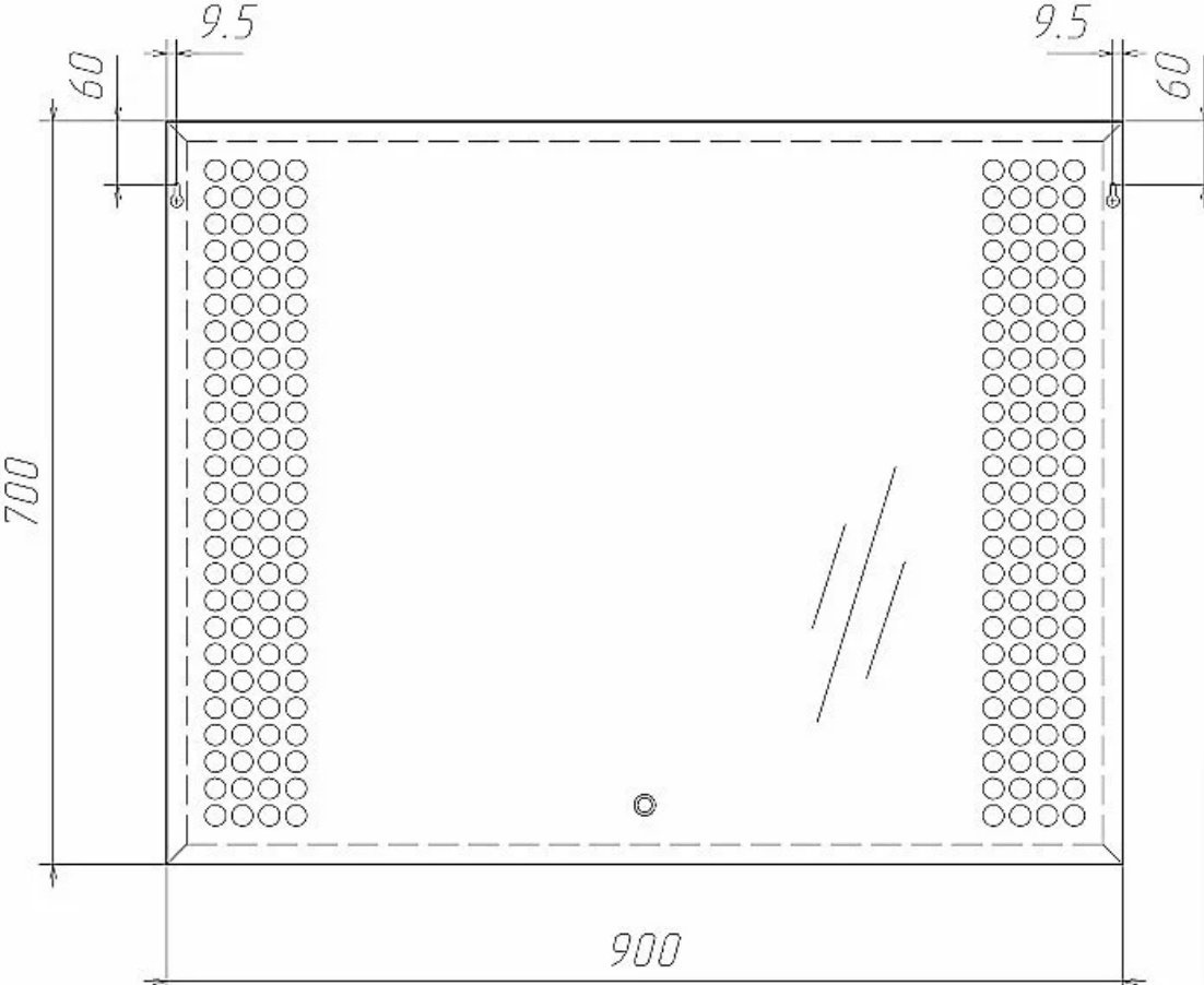 Зеркало настенное Домино 90x70 см купить,NaN