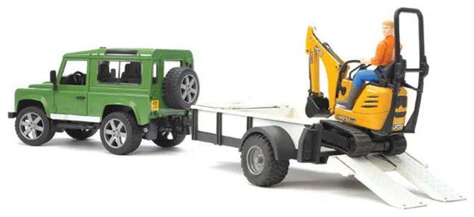 Спецтехника Bruder Land Rover Defender мультиколор