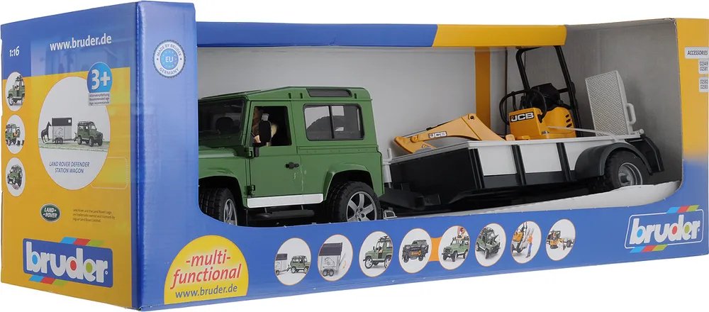 Спецтехника Bruder Land Rover Defender мультиколор
