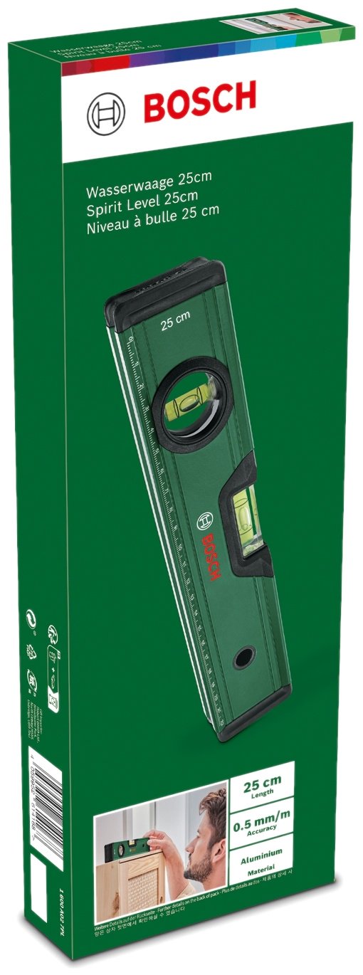 Bosch уровень пузырьковый 1600A032V5 25 см купить,NaN
