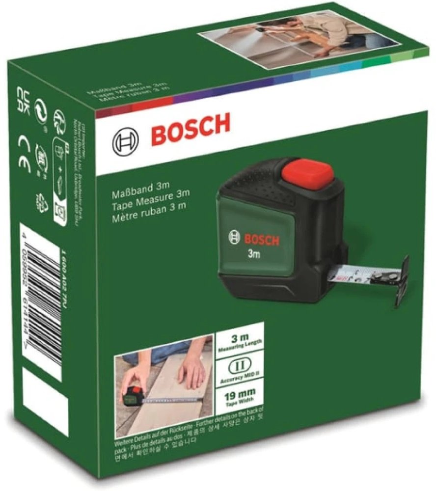 Bosch рулетка бытовая, строительная 1600A032UX, 3 м х 19 мм купить,4450