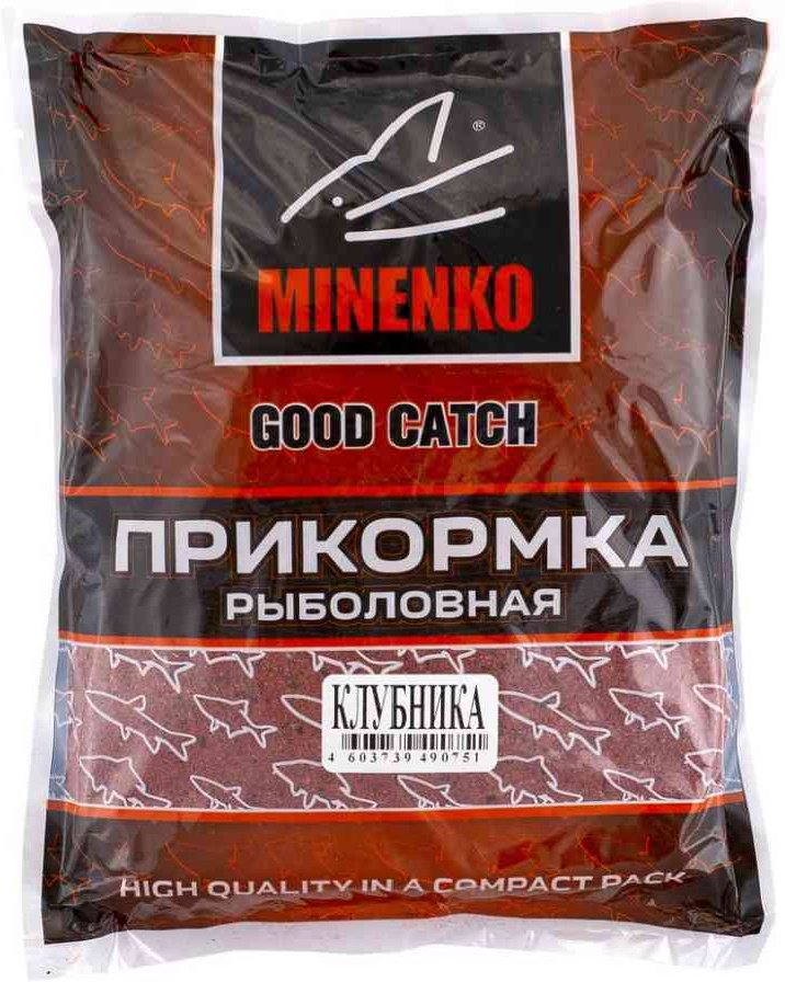 Прикормка Minenko Good Catch Клубника 700гр купить,NaN