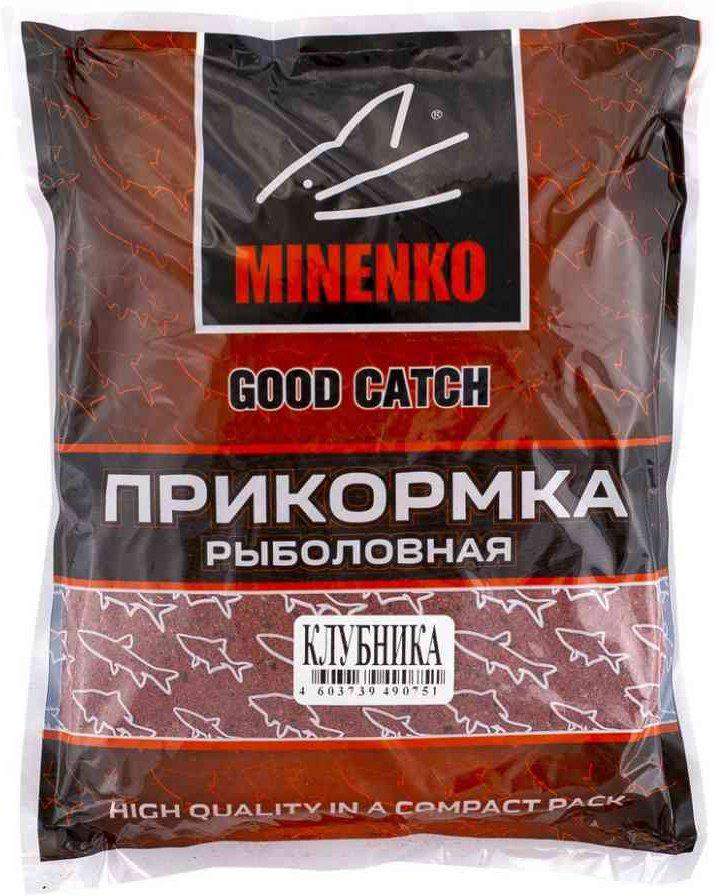 Прикормка Minenko Good Catch Клубника 700гр купить,NaN