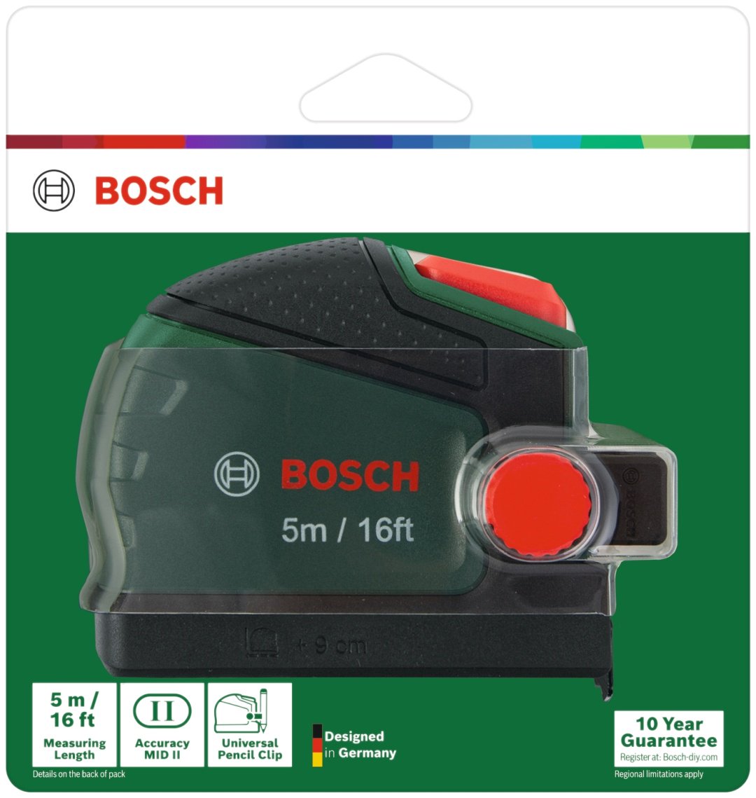 Bosch рулетка строительная 1600A03318, 5 м х 22 мм купить,7800