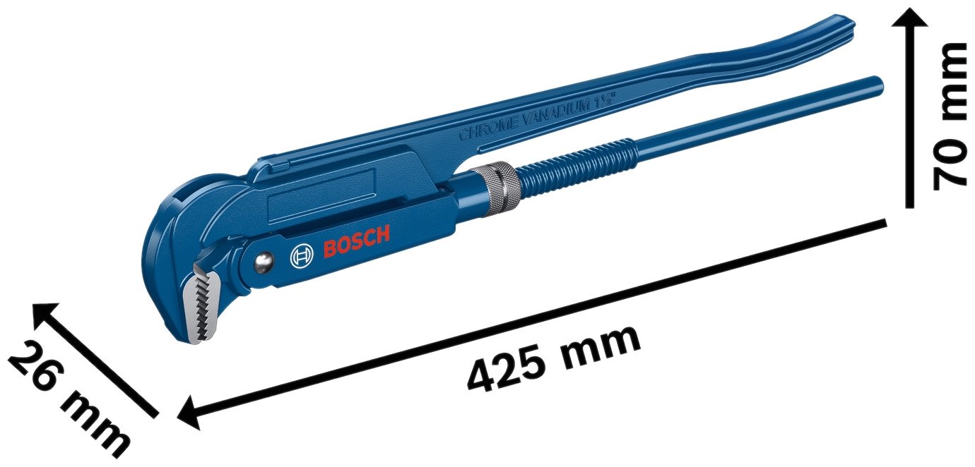 Ключ трубный рычажный, шарнирный Bosch 1600A02W3V купить,22490