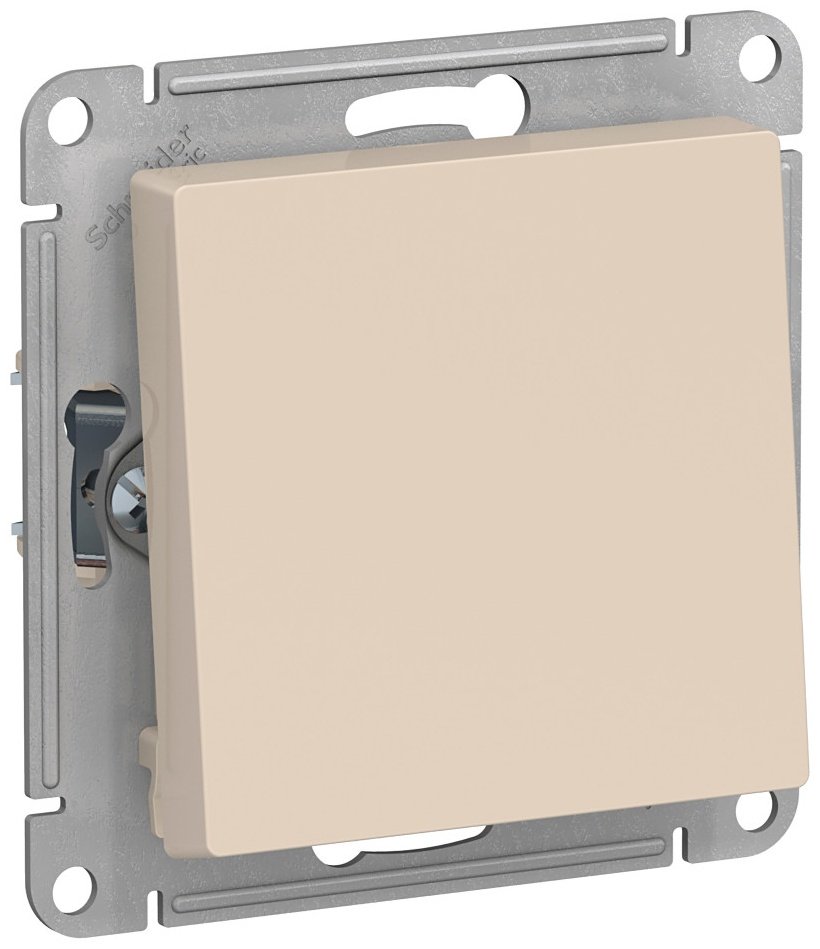 Выключатель клавишный Systeme electric СП AtlasDesign 10AX бежевый ATN000261, бежевый купить,NaN