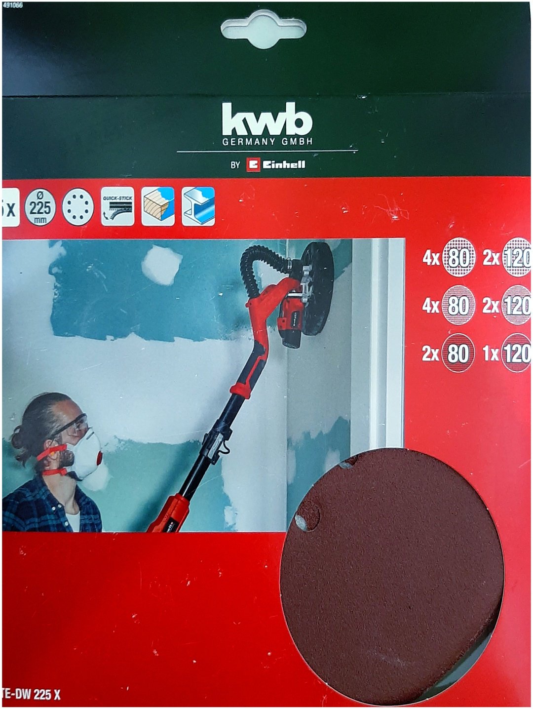 Шлифовальный круг Einhell TE-DW 225 X 120 80 225 мм 15 шт купить,7935