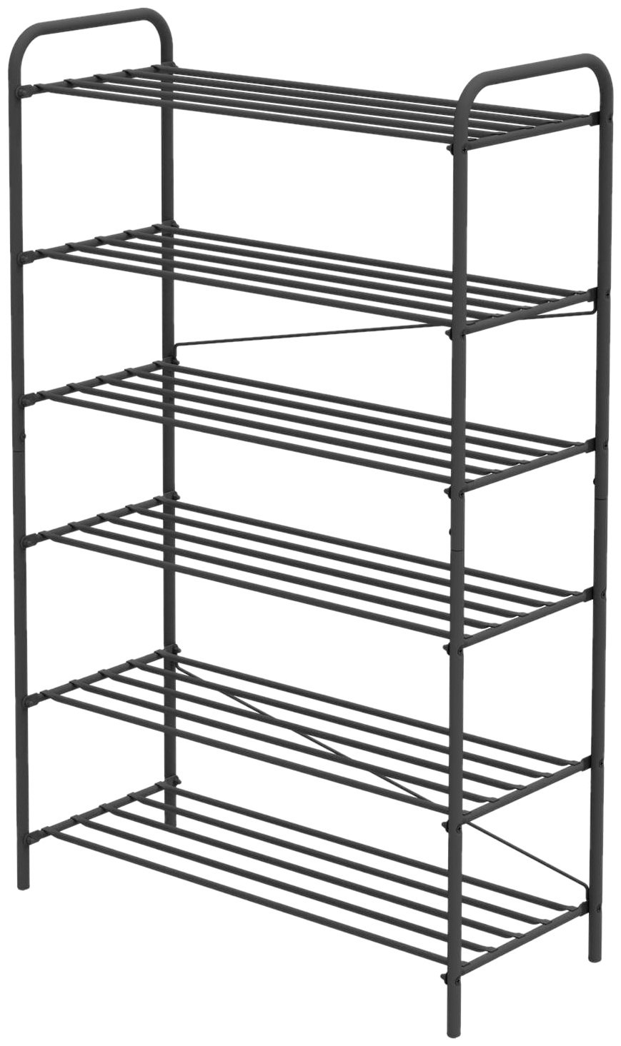 Этажерка для хранения обуви Nika ЭТК6/Ч 79x33x122.5 см, металл купить,NaN