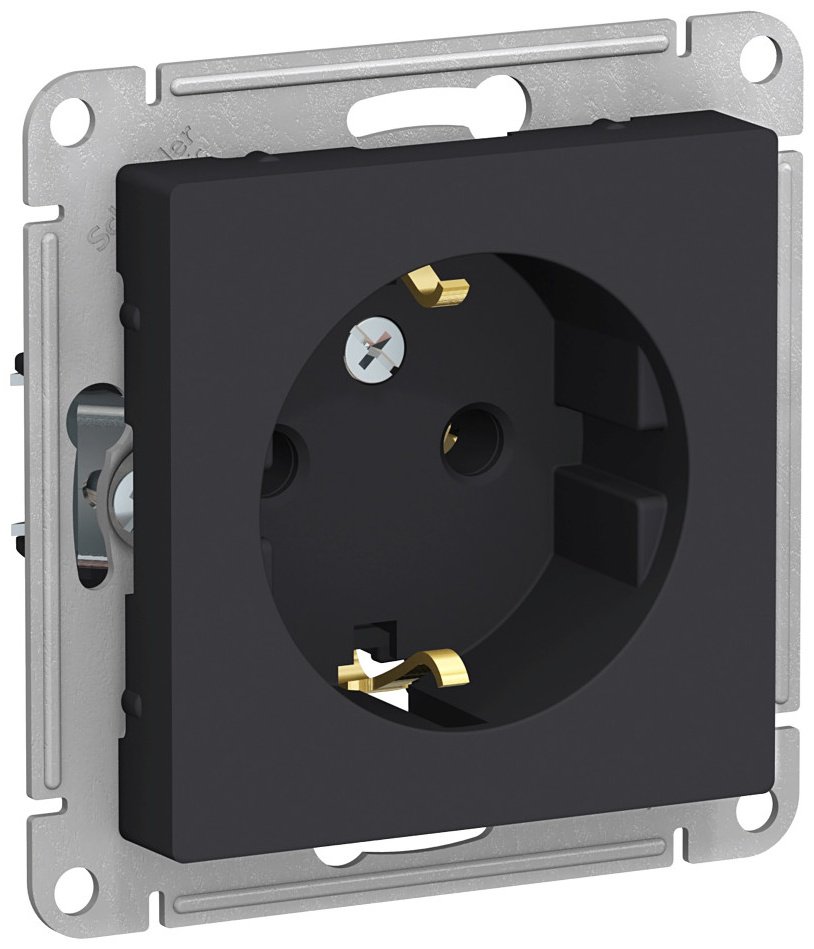 Розетка Systeme electric ATN001043, карбон купить,NaN