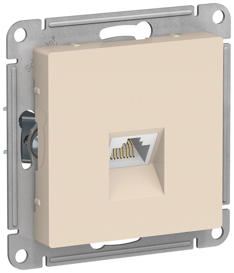 Компьютерная розетка (RJ45) Systeme electric AtlasDesign RJ45 кат.5E бежевый ATN000283, бежевый купить,NaN