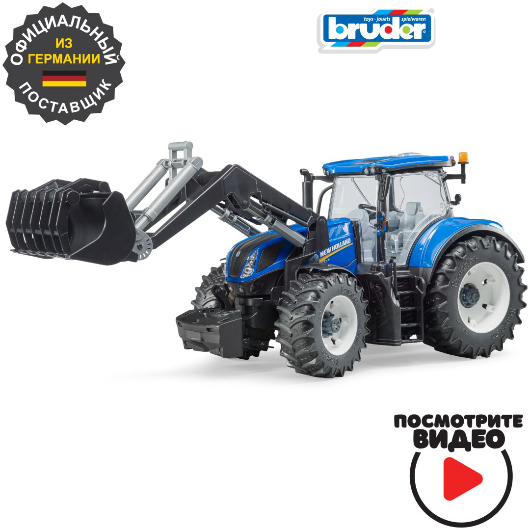 Спецтехника Bruder Трактор New Holland T7.315 с погрузчиком мультиколор купить,NaN