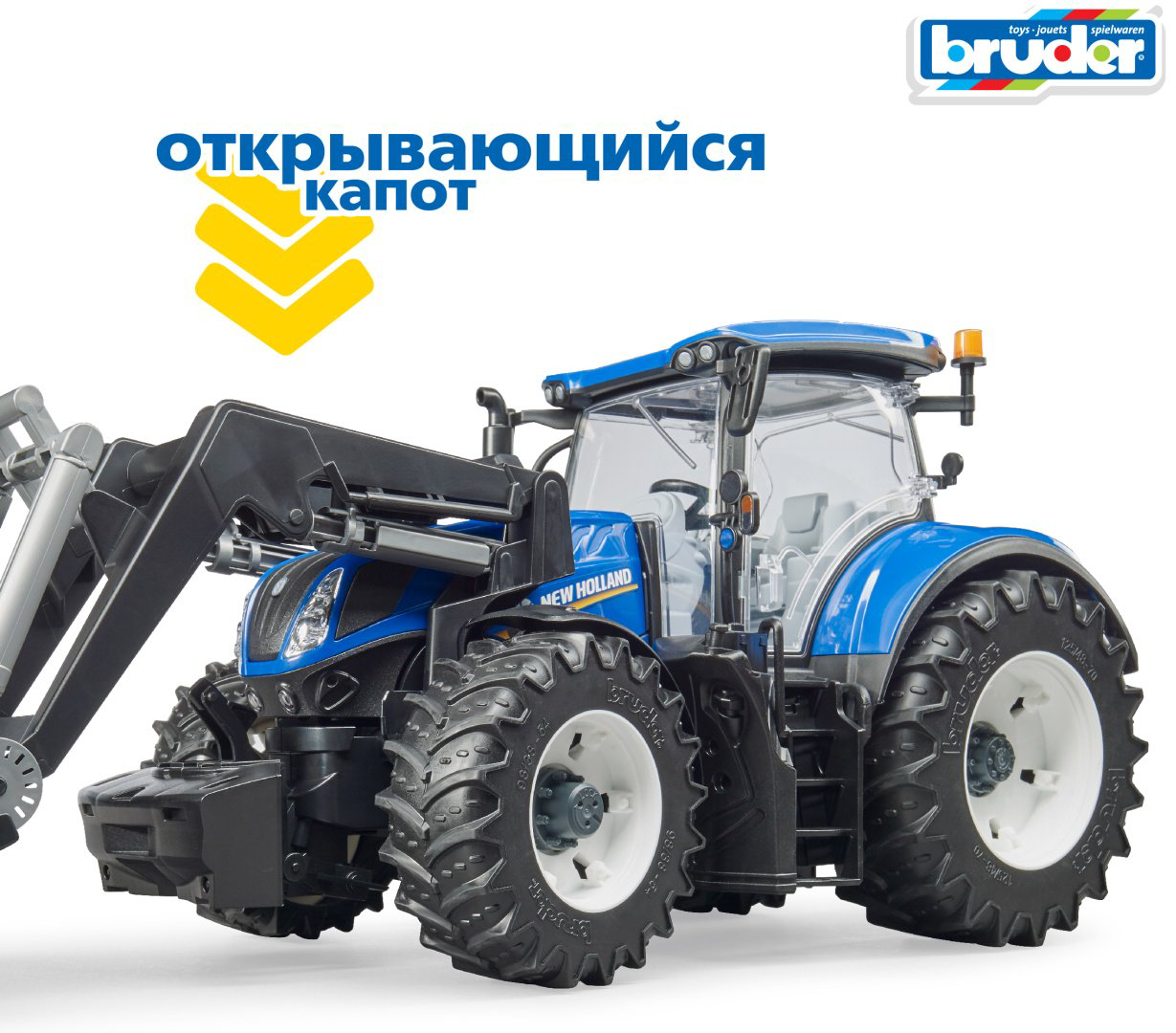 Спецтехника Bruder Трактор New Holland T7.315 с погрузчиком мультиколор купить,NaN