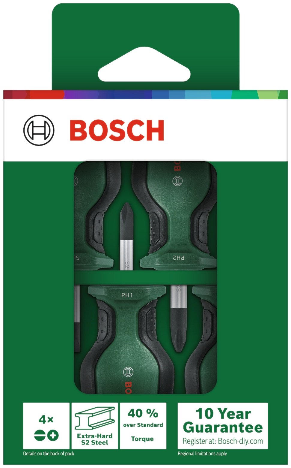 Bosch набор отверток 1600A032UJ PH2х30 мм, PH1х30 мм купить,NaN