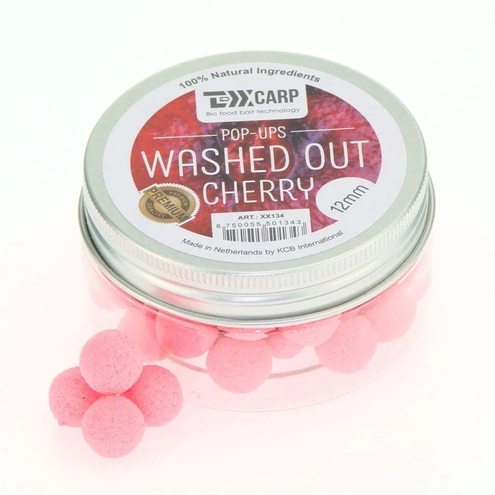 Бойлы TEXX Carp Washed Out Pop-Ups Cherry Washed Red 12mm 40 pcs купить,NaN