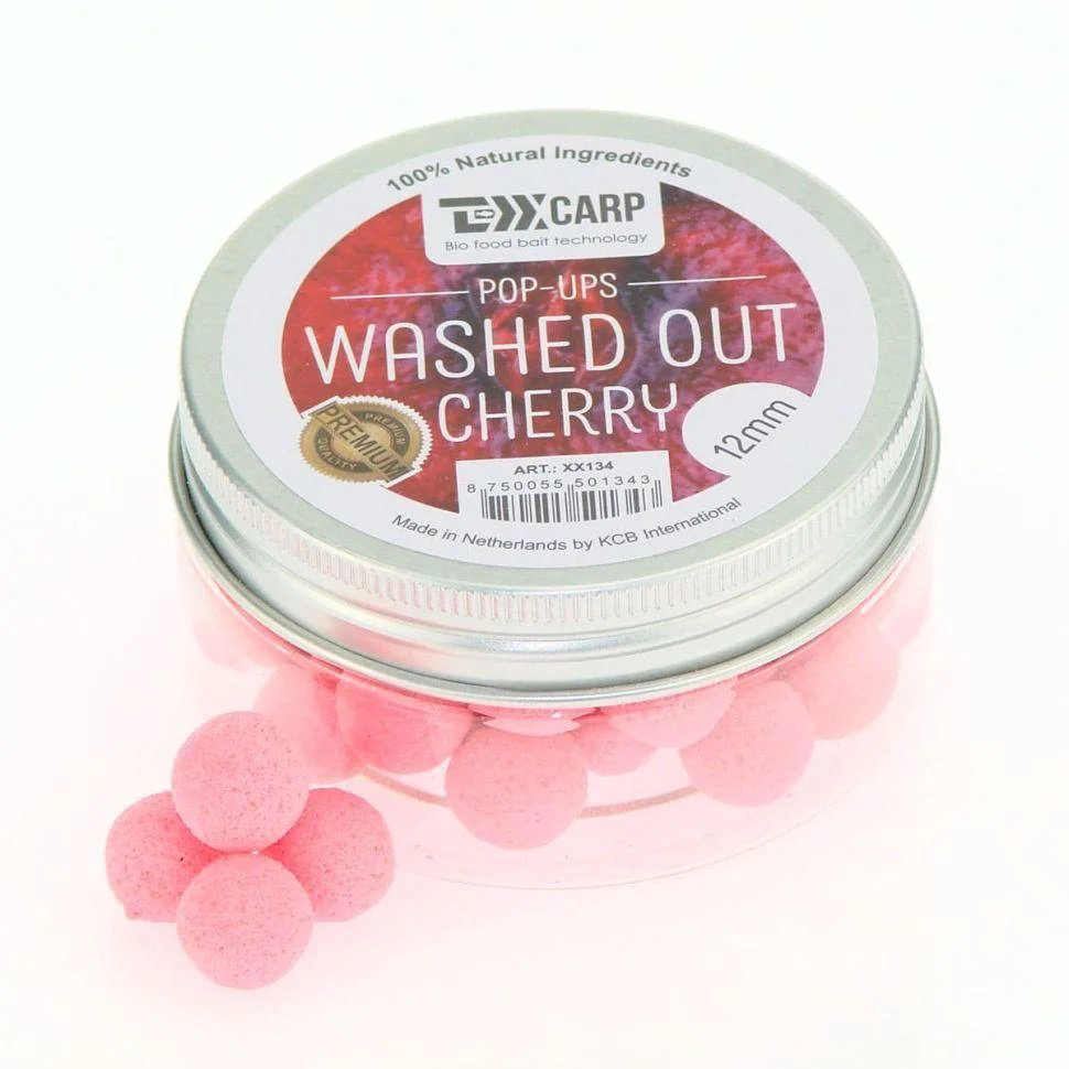 Бойлы TEXX Carp Washed Out Pop-Ups Cherry Washed Red 12mm 40 pcs купить,NaN