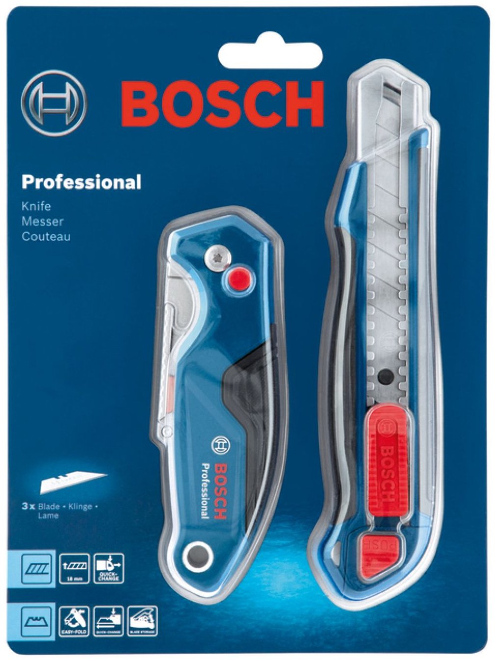 Складной монтажный нож Bosch Professional, 1600A016BM 2 шт