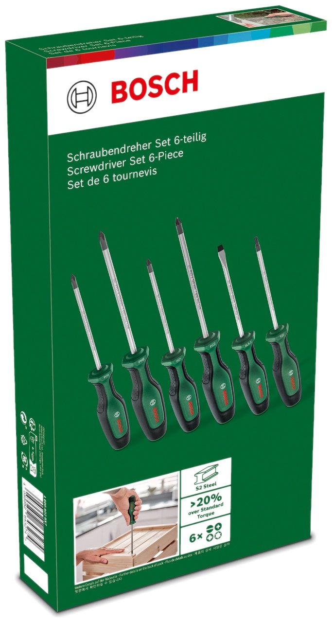 Bosch набор отверток 1600A027PM SL3.5х75 мм, PH1х100 мм купить,9550