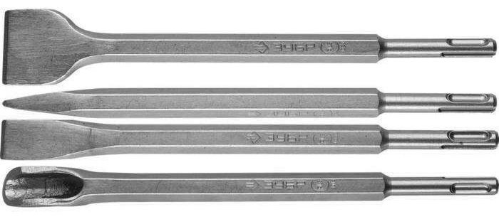 ЗУБР зубило 29230-H4 (SDS-plus, 20х200х250 мм) 4 шт купить,NaN