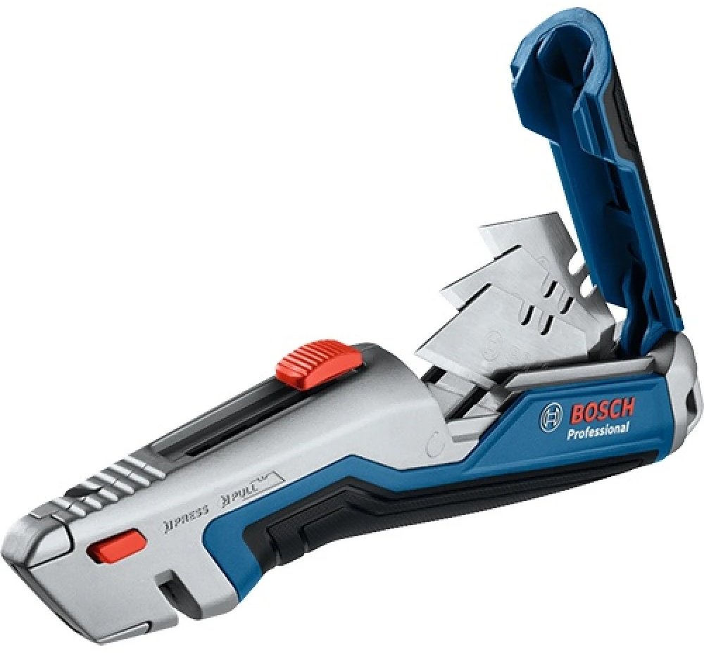 Строительный нож с выдвижным лезвием Bosch Professional, 1600A01V3H 1 шт