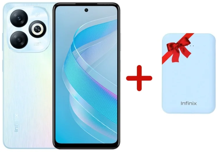 Смартфон Infinix Smart 8 Pro 4/256Gb Rainbow Blue + Подарок Портативный аккумулятор Infinix XP05 Blue купить,NaN